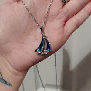 Sailboat Abalone Necklace